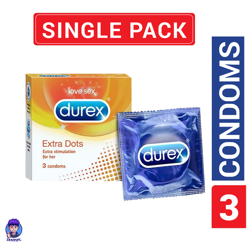 Durex Extra Dots Condom Single Pack 3pcs