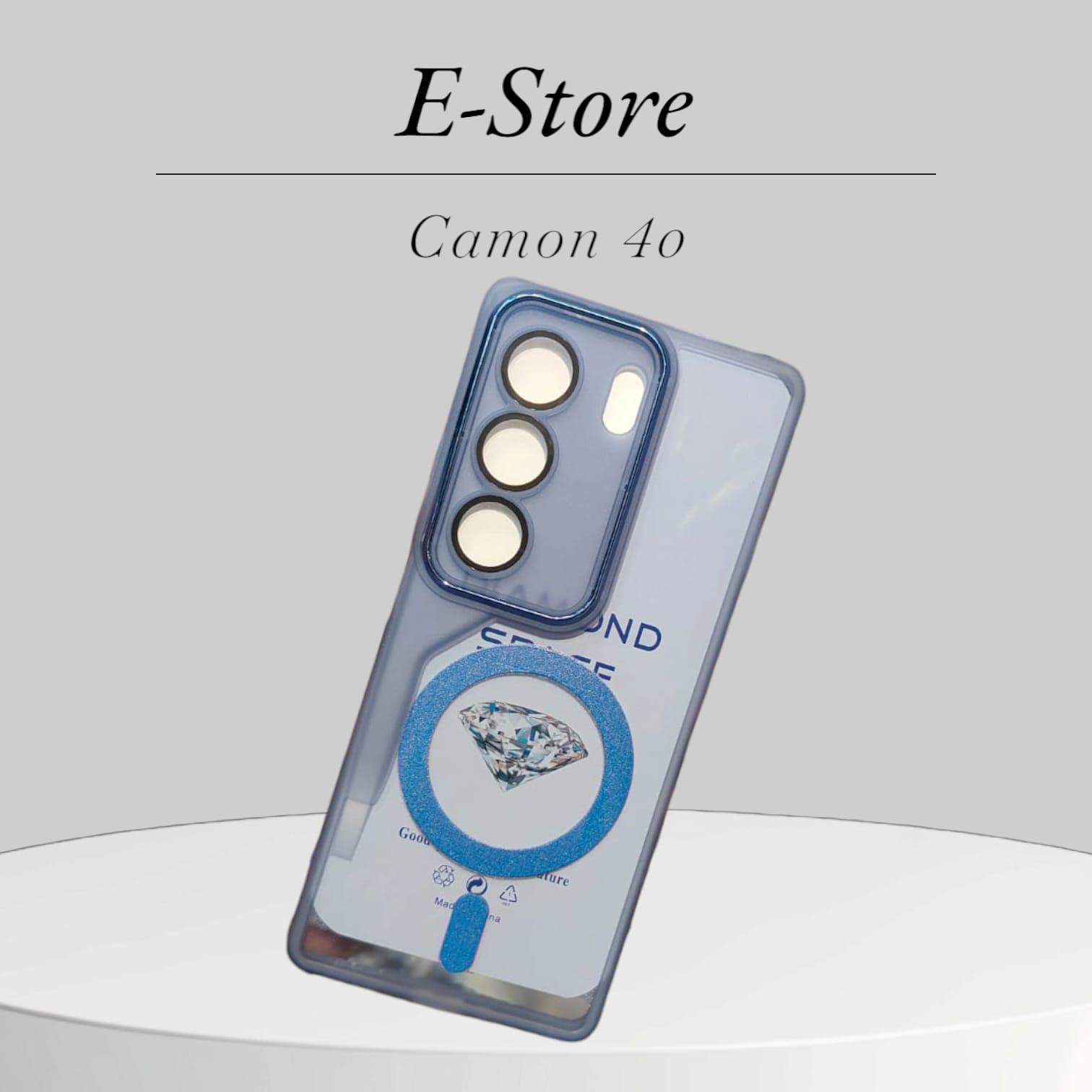 For Tecno Camon 40 Matte Transparent Magsafe Print Premium TPU Case Mobile Back Cover Casing-EFH. 