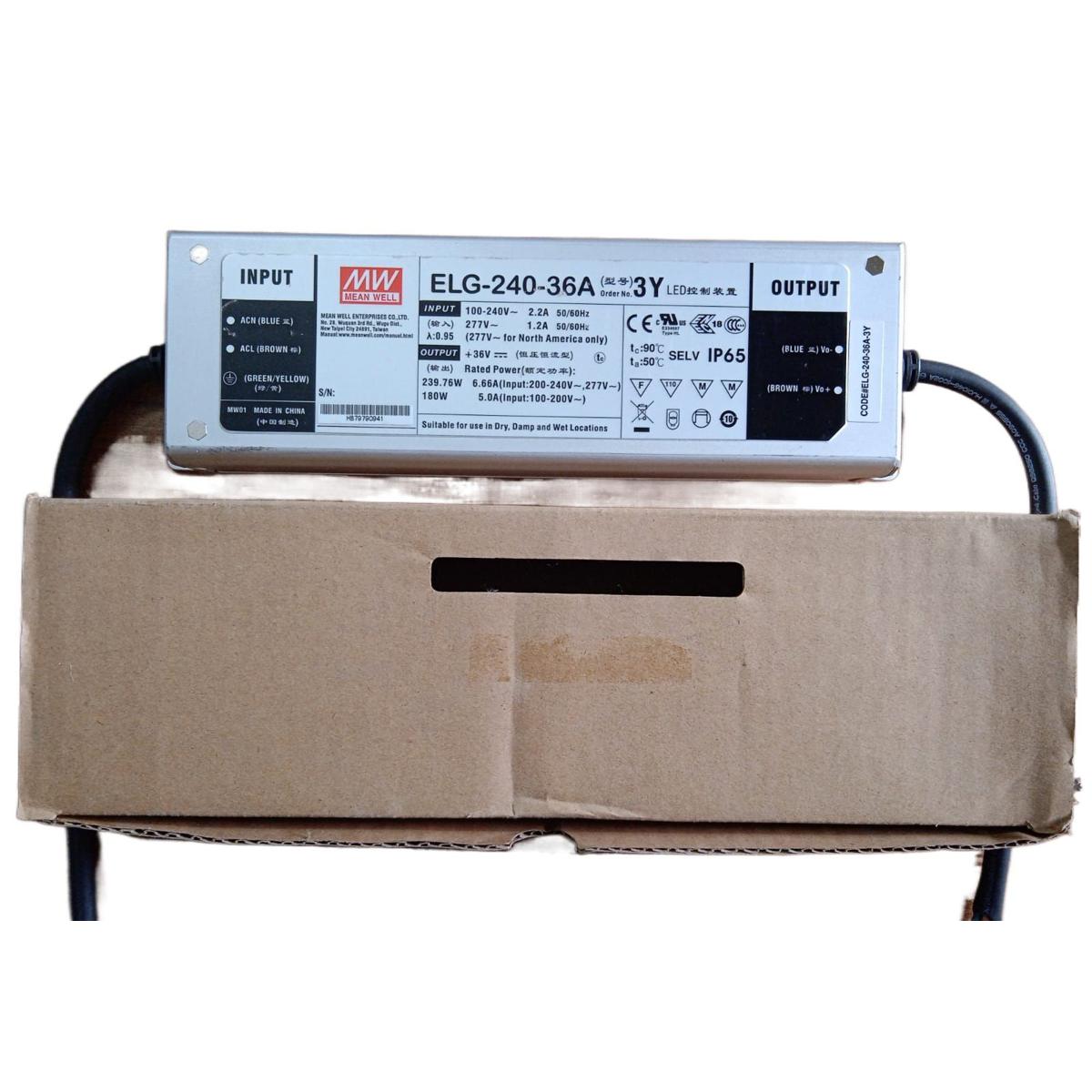 Mean Well LED Driver/Ballast/Adapter ELG-240-36A 3Y 100-240V AC IP65 2.2A Made in China