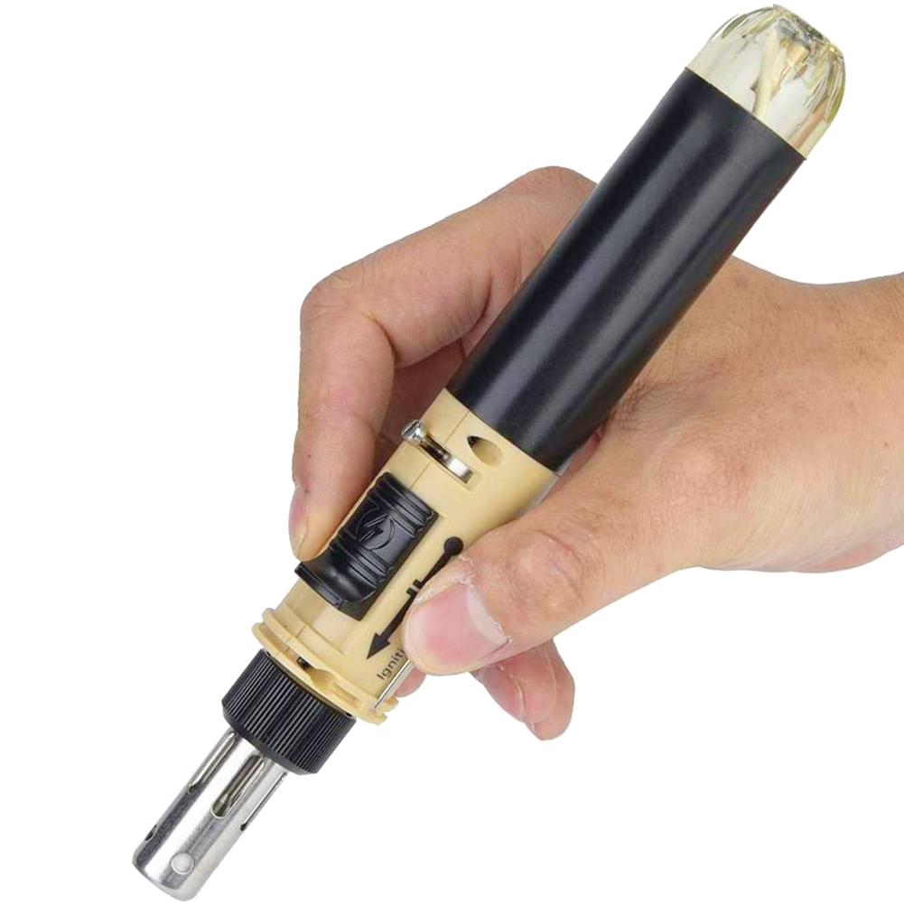 12 in 1 Butane Gas Soldering Iron Kit Adjustable Flame Cordless Butane Powered Soldering Iron Welding Torch Solder Tool. 