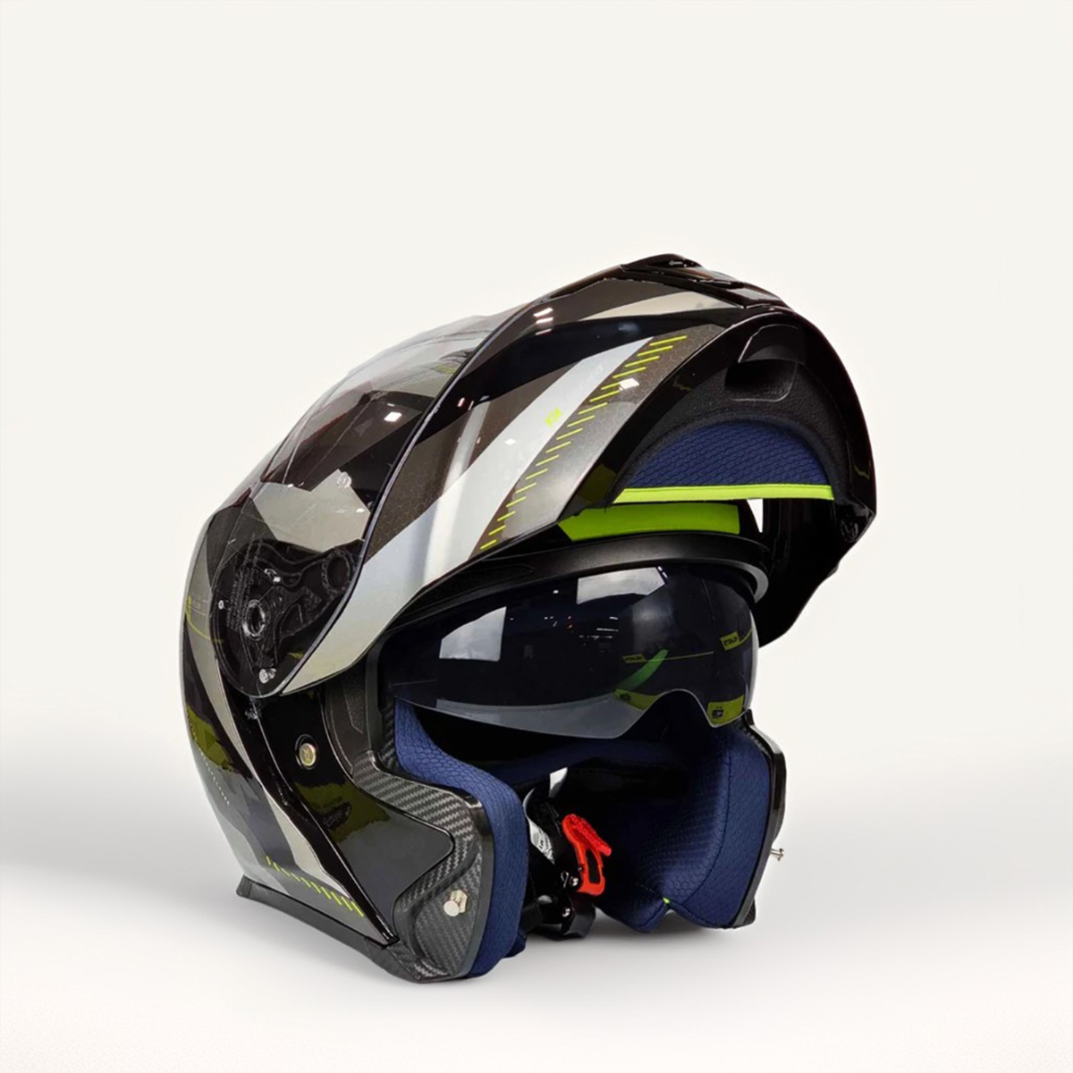 Full Face Axxis Eagle Gecko SV  Shield B2 Glossy Grey - Helmet. 