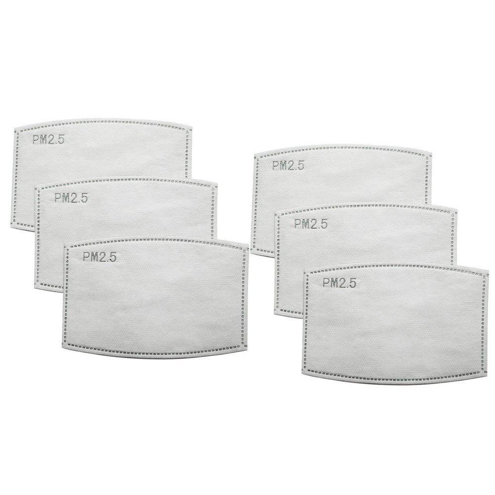 Face Cover Filter PM2.5 Activated Carbon Replaceable Dustproof Filter Protective Equipment. 