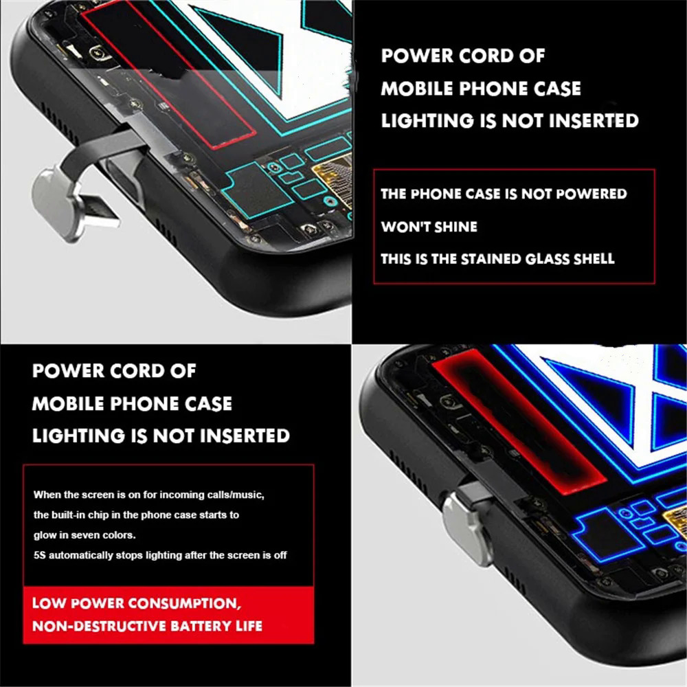Smart LED light up phone case cover for Samsung S23 S22 S21 S20 Plus Ultra note 20 ultra 10 A53 A14 A12 A52 A32 A51 A72 A71 A54. 