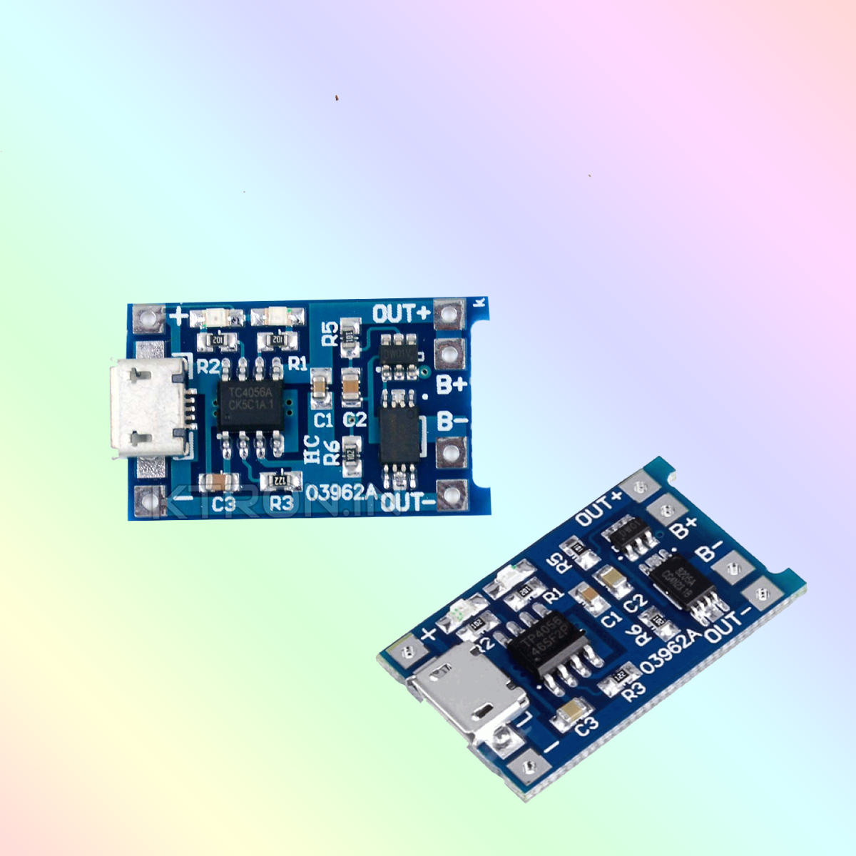 TP 4056 Micro USB 5V 1A Dual IC Charger Module With Protection Dual Functions 18650 Lithium Battery - Efficient Charging Control for Lithium Batteries. 