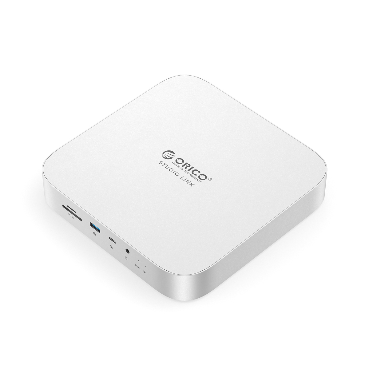 ORICO USB C HUB USB3.2 10GB SD/TF3.0 8-in-1 Docking Station for Mac mini Chassis with M.2 NVME Solid State Drive. 
