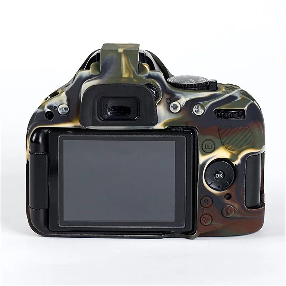 Soft Silicone Armor Camera Body Case for Nikon D5100 D5200 D3300 D3400 D7100 D7200 D5500 D5600 D600 D610 D750 D850 Rubber Cover. 