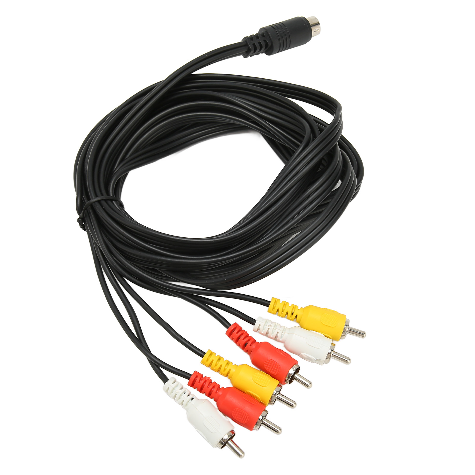 Sound Video Composite Wire, Low Loss DIN 9 Pin To 6 RCA Cable Clear Signal for AV Receiver for TV. 