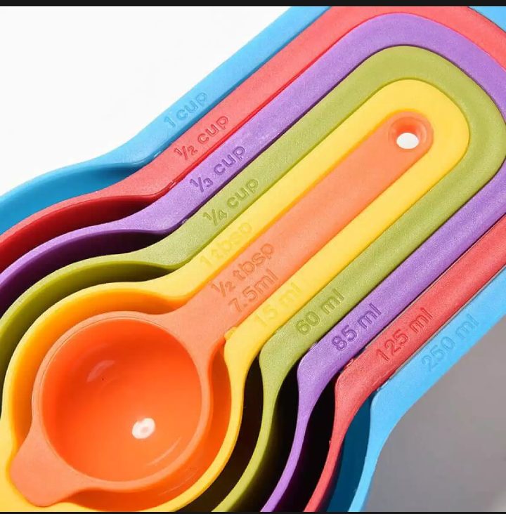 6Pcs SET Multi Color Measurement 6 Pcs Cup Set 7.5ml 15ml 60ml 85ml 125ml 250ml Plastic Kitchen Measurement Cup Set Measuring Tools & Scales. 