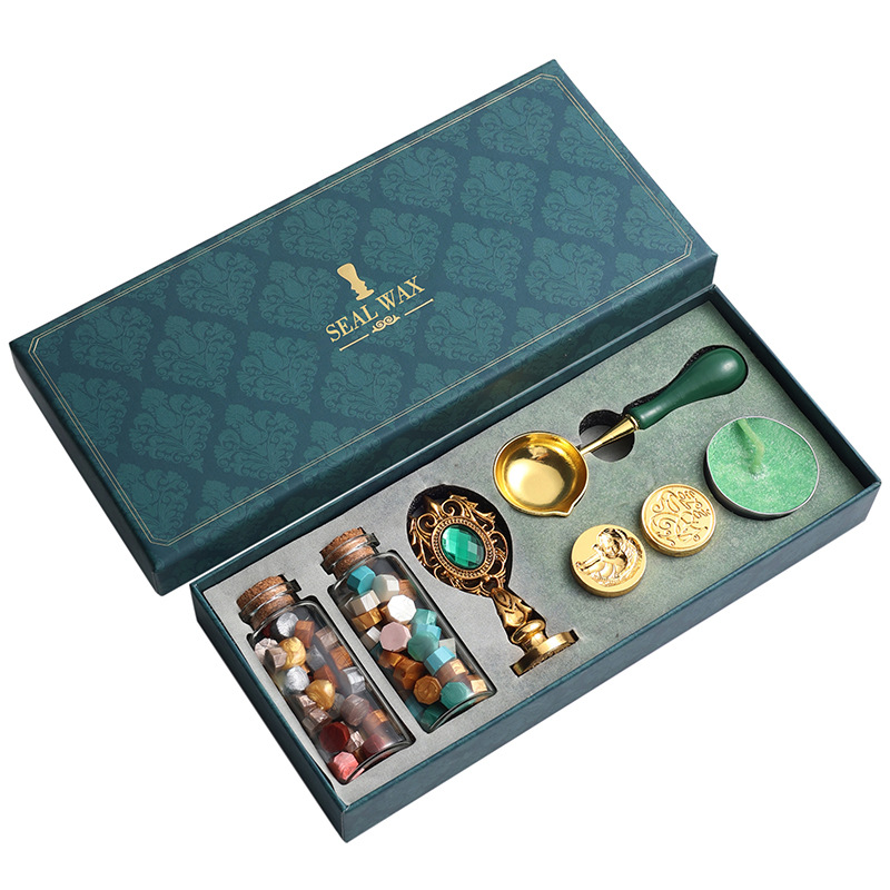 RHS Online Fire Paint Seal Wax Set DIY Handmade Seal Envelope Sealing Wax Stamp Ancient Seal Post Decorative