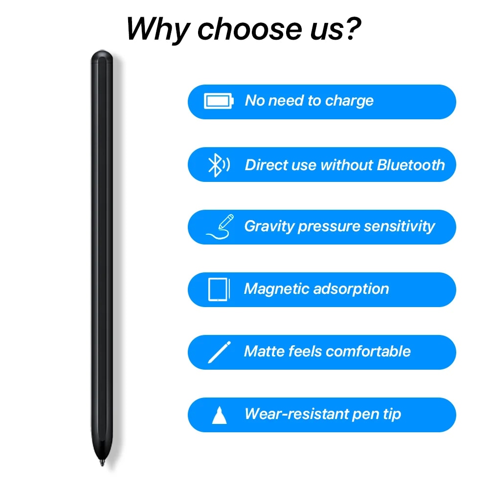 S Pen for Samsung Galaxy Tab S6 Lite S7 FE S8 Plus S9 Ultra Stylus for Samsung Pen with Pressure Sensing Eraser Touch Pen Pencil. 