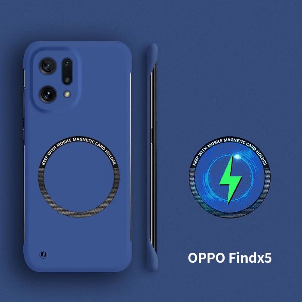 For Oppo Find X5 Pro For Magsafe Magnetic Frameless Phone Case For OPPO Find X3 X5 Pro Wireless Charging Magsafing Matte Cover. 