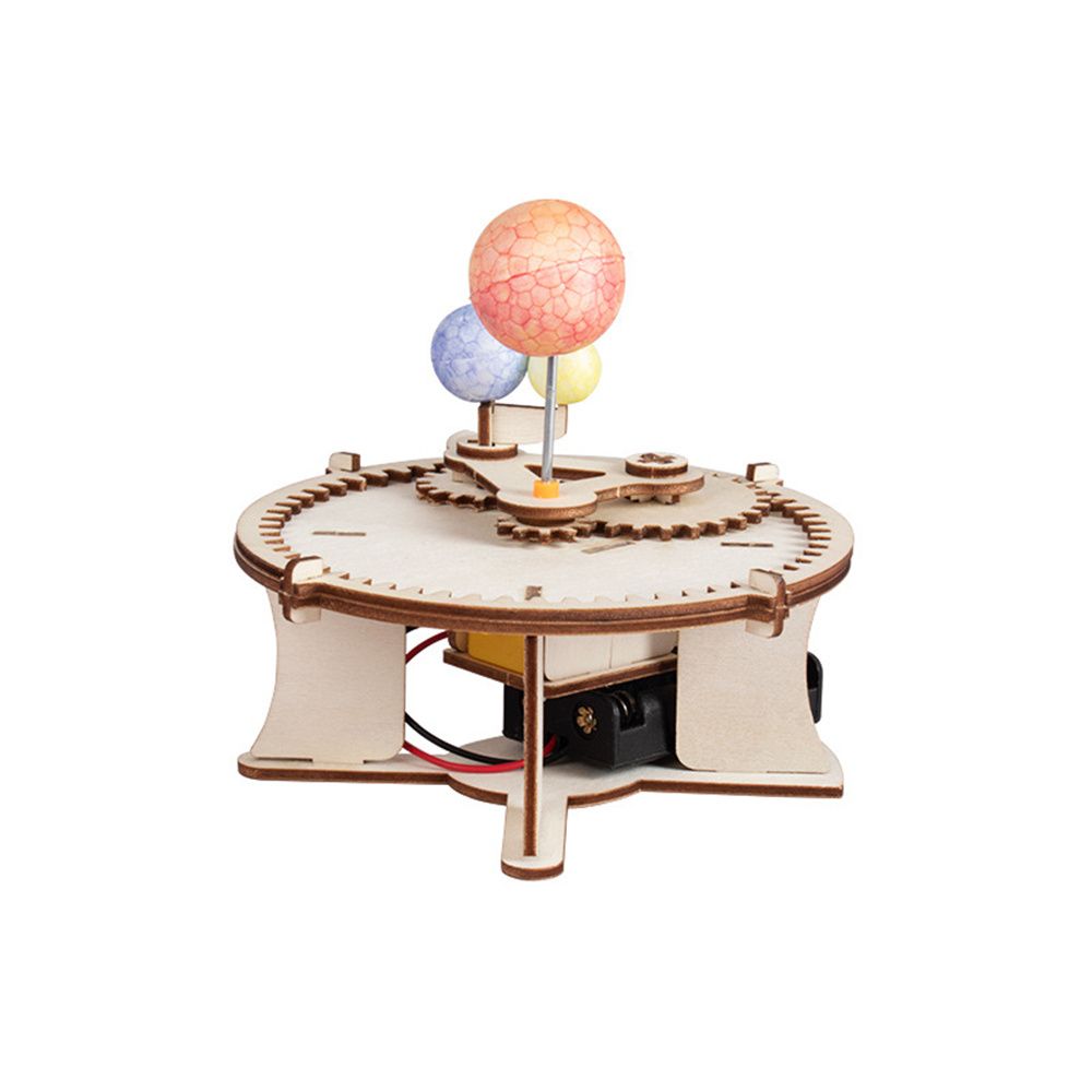 Creative DIY Electronic Kit Early Learning Inventions Fans Laboratory Equipment Brain-training Science Educational Function Principle Toys Solar System Model Electric Solar System Toys Technology Making Toys Sun Earth Moon Planet. 