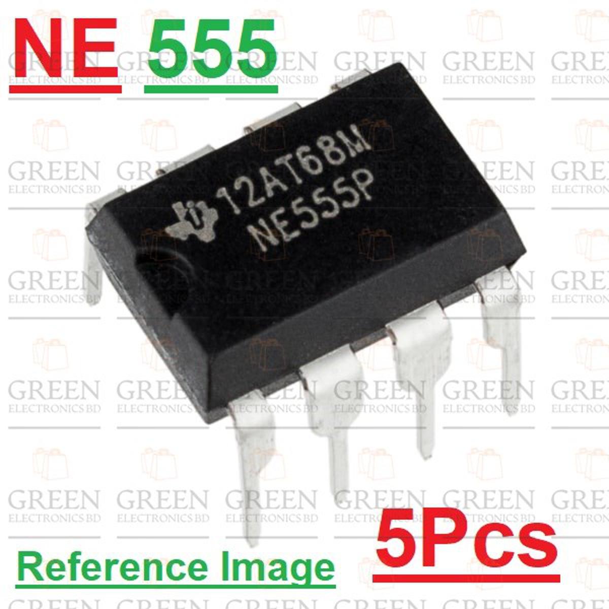 5Pcs NE555P NE555 555 Timer IC Chip DIP-8 Pin Voltage Regulator With Timer Based IC Chip NE-555 For Electronics Parts