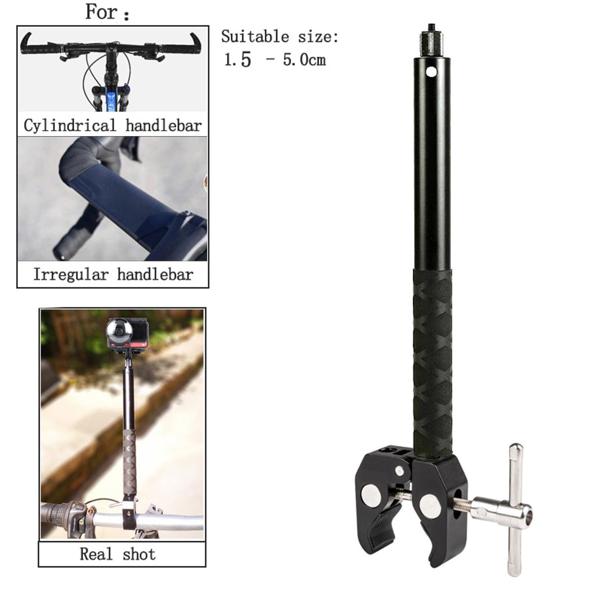 Motorcycle Camera Monopod Holder HandleMount Bracket for GoPro & Insta360 One X2 R bicycle Invisible Selfie Stick Accessory