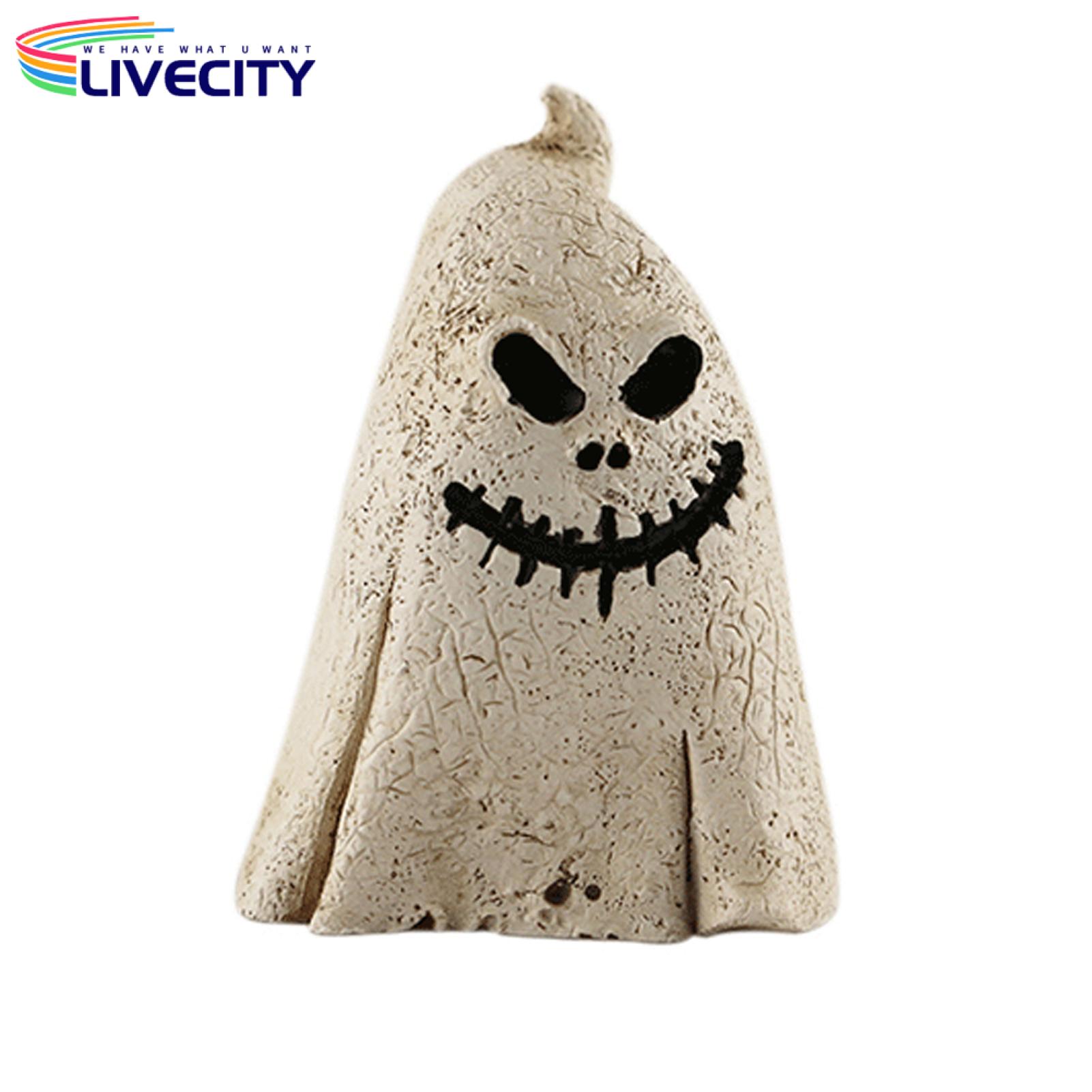 Mummy Figurine Spooky Halloween Decorations Ghosts Mummies Clockwork Girls Candles Pumpkins Realistic Ornaments for Home Halloween Ornament