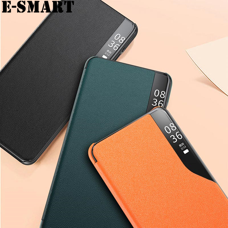Phone Flip case Samsung Galaxy S10 Plus Clear Window View Smart Transparent PU Leather Stand Holder Phone case for Samsung S10 Plus Flip Back cover cases. 