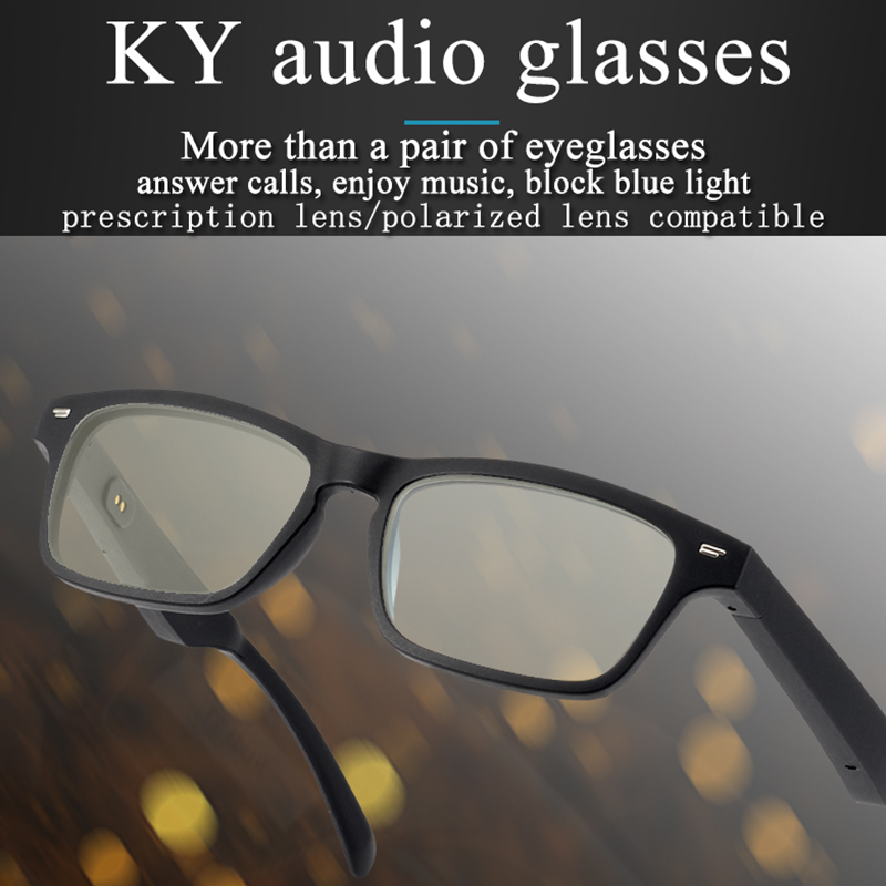 2023 KY01 Smart Glasses - Anti-blue UV Lens Bluetooth Music Player CE ROHS Certification IPX5 Smart Creative Electronics glass. 