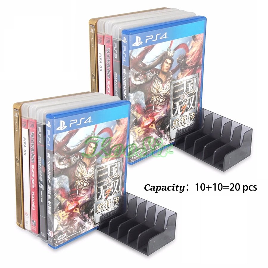2 pcs/Pack PS4 Slim Pro Game Accessories CD Disk Stand Storage Bracket PS 4 Discs Holder for Sony Playstation 4 Game Disc Rack. 