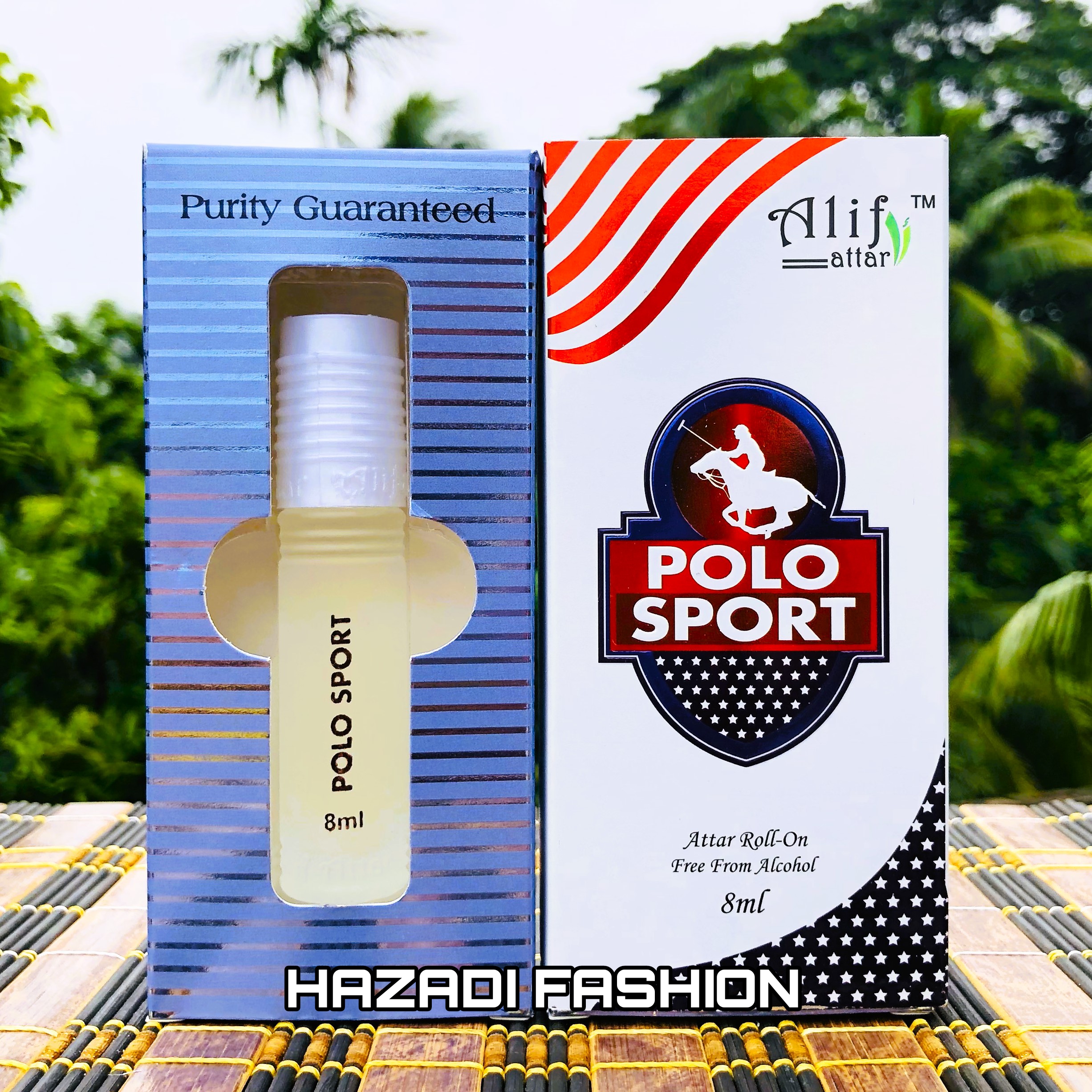 Polo Sport By Alif Attar Long Lasting Roll On Non Alcoholic Perfume (১০০% হালাল) - 8ml