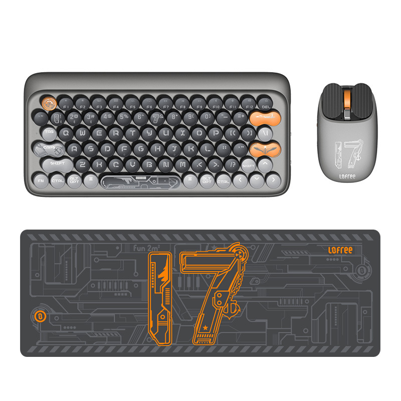 Lofree Lofe Shandong Ship Mechanical Keyboard Mouse Set Laptop Keyboard Wireless Bluetooth Brown Axis Complex. 