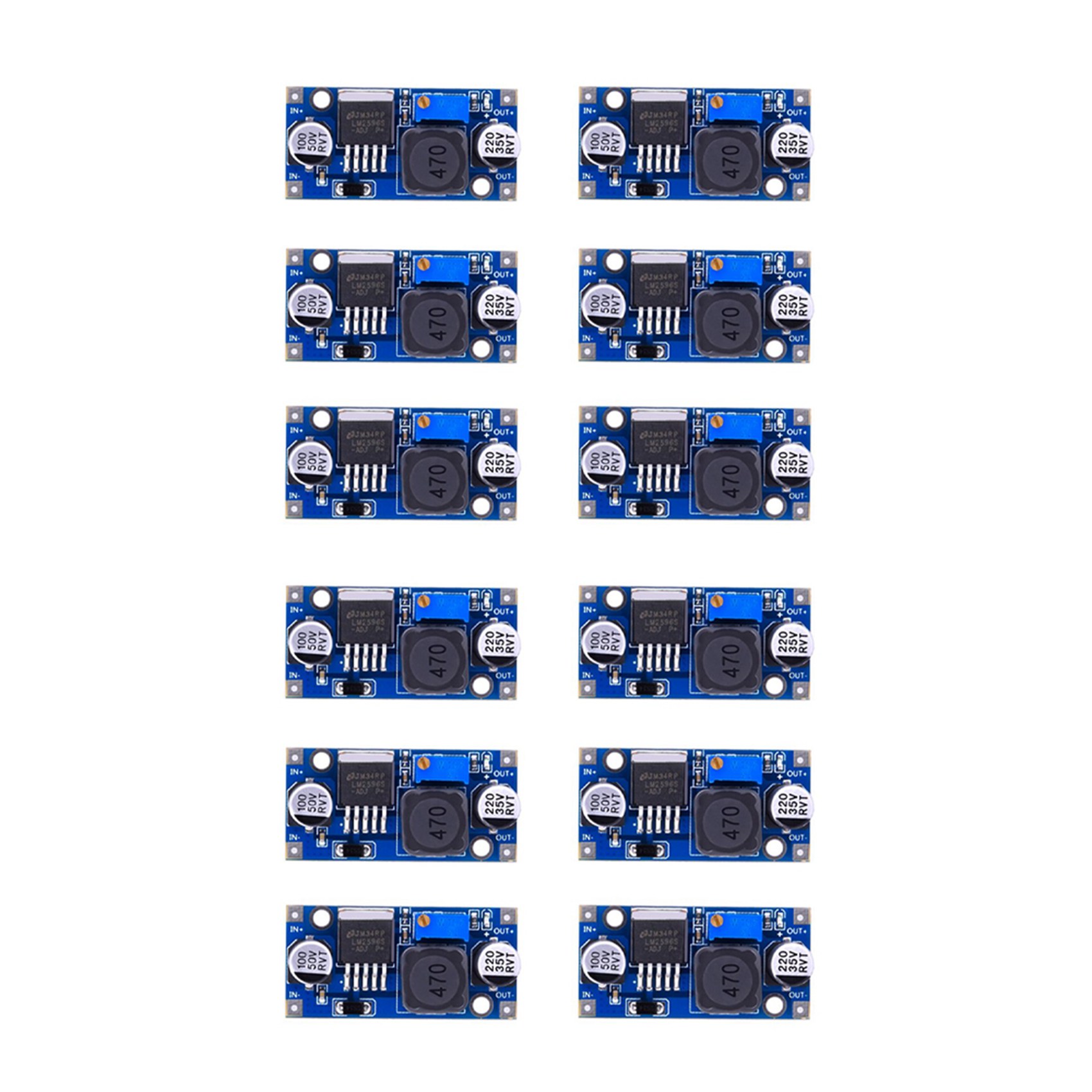 12 Pack DC to DC Buck Converter 3.0-40V to 1.5-35V Power Supply Module (6 Pack)