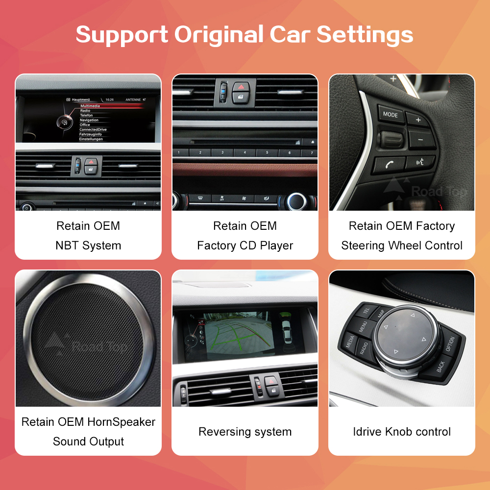 Wireless CarPlay Android Auto Car Radio Multimedia Player Linux Display Screen For BMW 5 Series F10 F11 2012-2017 CIC NBT. 