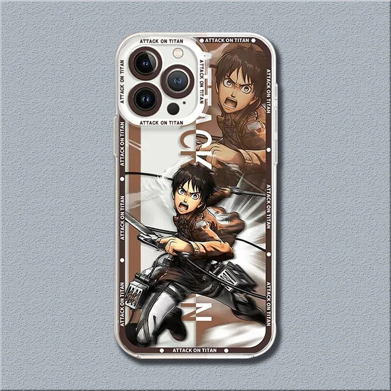Anime Attack On Titan Clear Phone Case For Samsung Galaxy A14 A34 A54 A13 A23 A33 A53 A73 A32 A52 A72 Soft Shockproof Back Cover. 