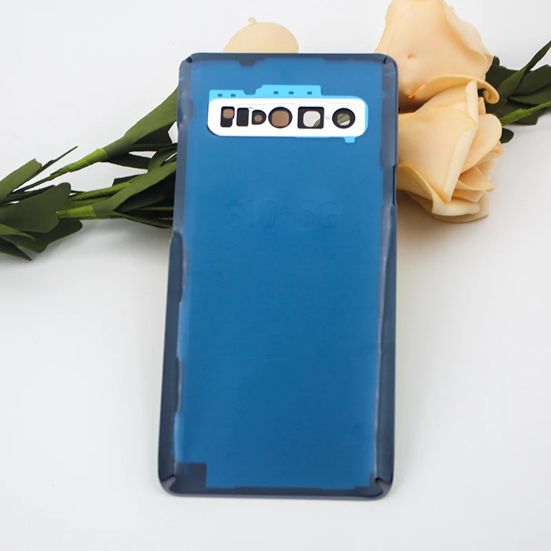 For Samsung Galaxy S10 5G SM-G977B G977F Battery Back Cover Rear Door Glass Panel Housing Case Adhesive ADD Camera Lens Replace. 