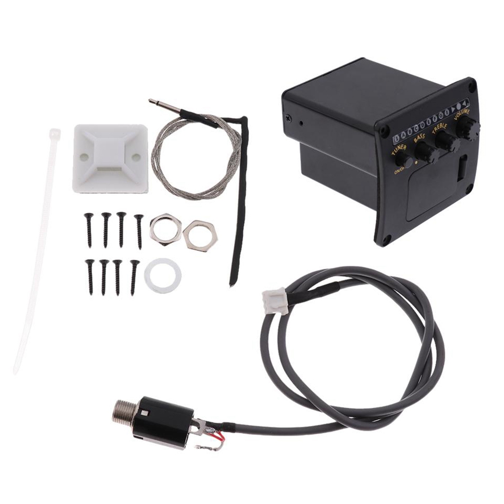 Individual 1 Set 2 Band Pickup Eq Aeq-2T Guitar Washer Screws Set & 1 Set Uk-300T Pickup Preamp Ukelele Pickups Tuner System. 