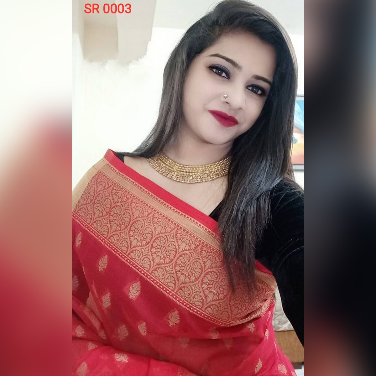 Tangail Tat মহিলাদের জন্য লাল এবং বিস্কুট রঙের সিল্ক স্টাইলিশ শাড়ি