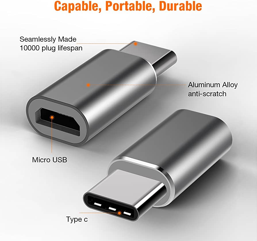 Type b to type c converter-micro usb type b female to type c male 1 pcs. 
