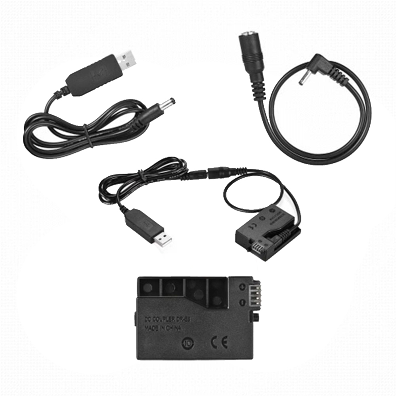 DR-E8 Dummy Battery Coupler USB Adapter Cable Component for LP-E8 for Canon EOS 550D 600D 650D 700D DSLR Cameras. 