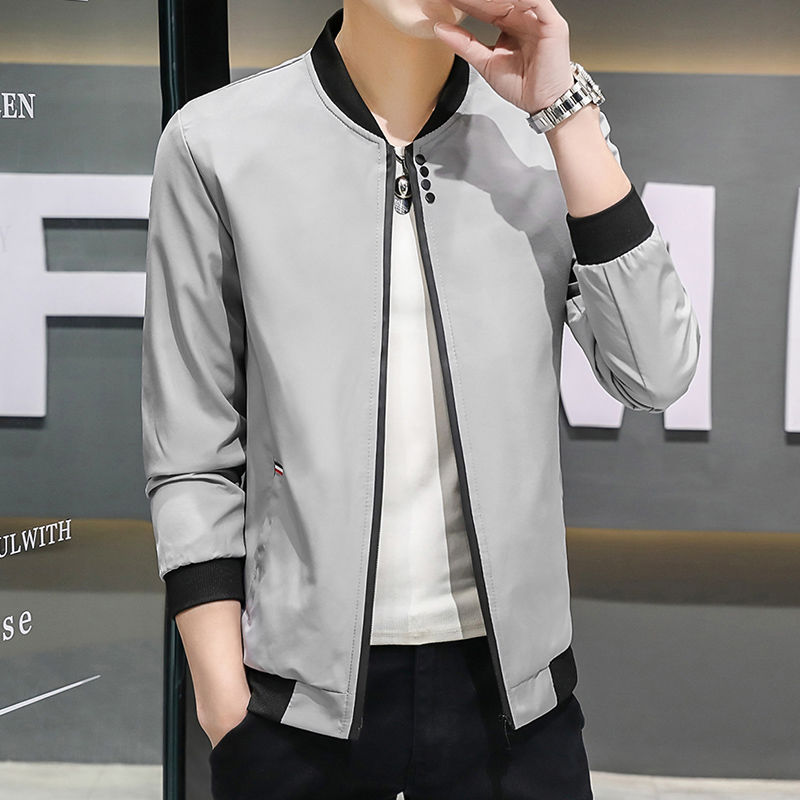 Men's Duster Mid-Length Coat Spring and Autumn Thin Hooded Jacket Trendy All-Match Coat Men's Clothing Handsome Top. 