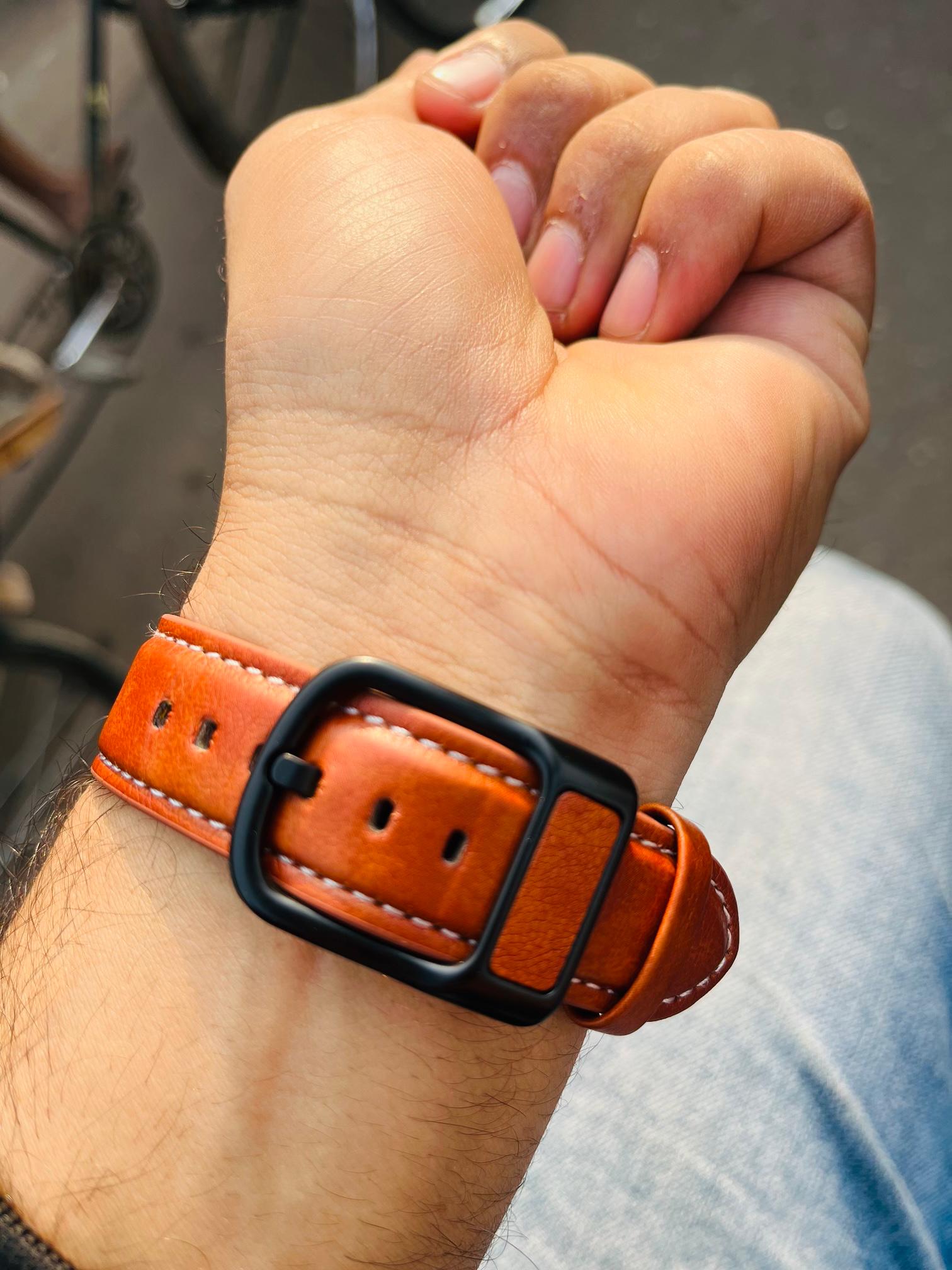 Beautiful Elegance Leather 22 mm Watch Strap CFTAB005B_K0040528