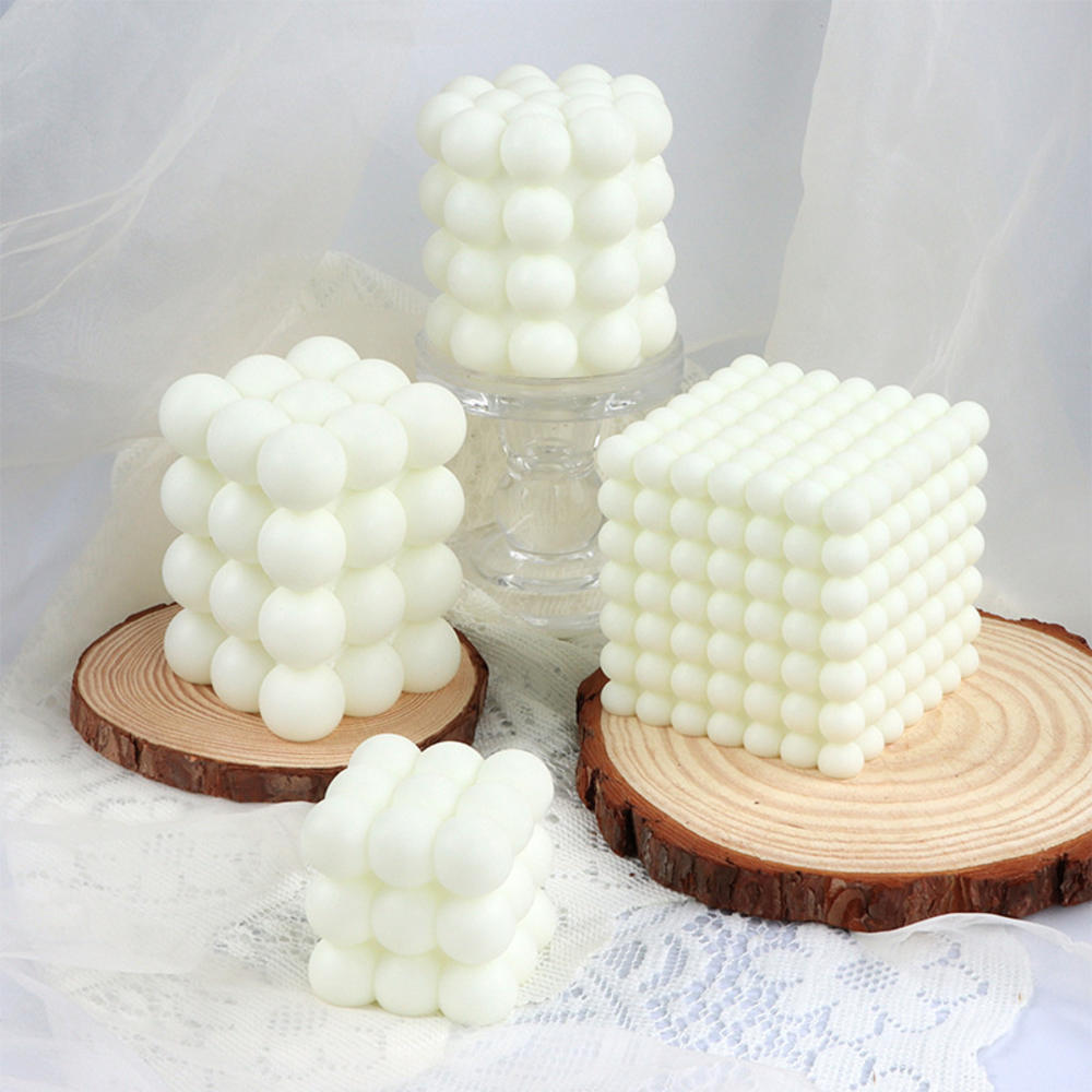 3D Bubble Rubik's Geometric Cube Diamond Shaped Silicone Candle Molds Poly-shaped DIY Soap Making Chocolate Plaster Epoxy Resin. 