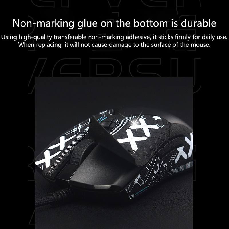 Mouse Grip Tape Skate Handmade Sticker Non Slip Lizard Skin Suck Sweat For Razer DeathAdder V3 Pro Wireless Mouse. 