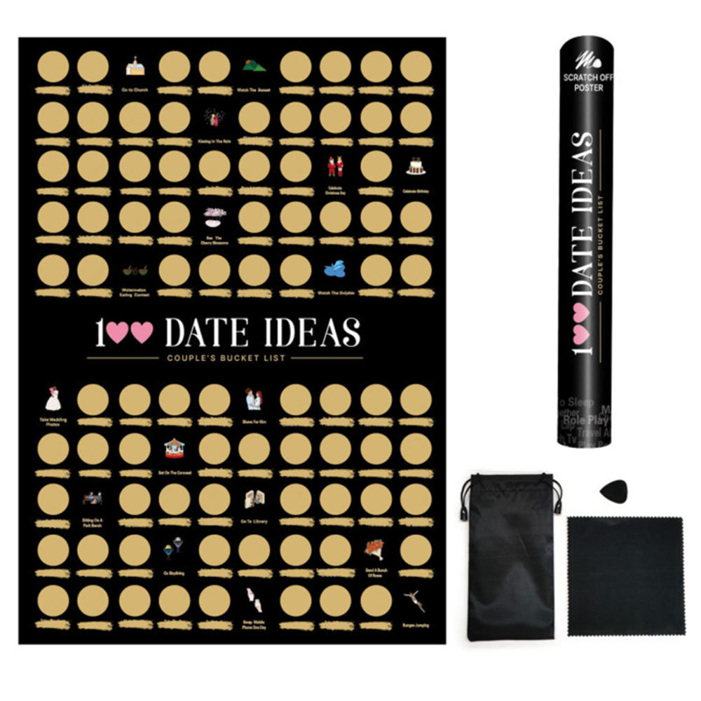 59.4 * 42cm Couples Scratch Poster Creative Red/Black Paper Hanging Picture Red Bottom Poster for Date Night Relationship. 