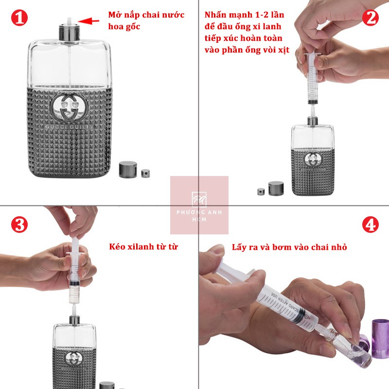 Perfume Extracts, Liquid Solution - Pump With Specialized Extraction Syringe. 