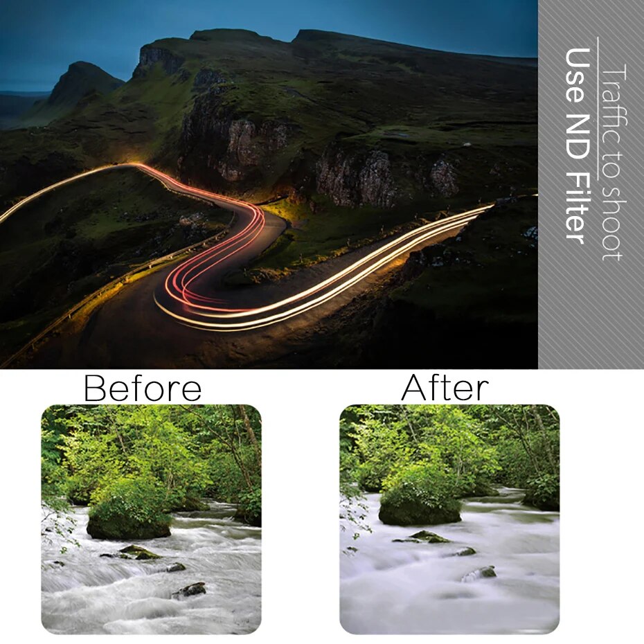 【YIYANGMAOYI111】Sport Camera Filter Neutral Density Filters Set For GoPro Hero 7 Black ND 4 8 16 Filter Hero7 Accessories. 
