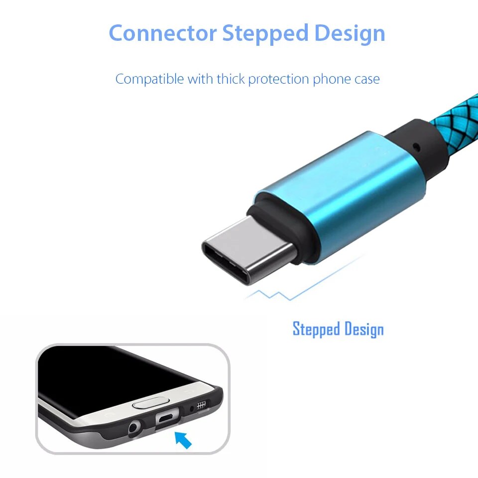 【YIYANGMAOYI111】Type C For Samsung Galaxy A8/A9 2018 A3/A5/A7 2017 A01 A40 A51 1/2 Meter Long Mobile Phone Charger Short Cord