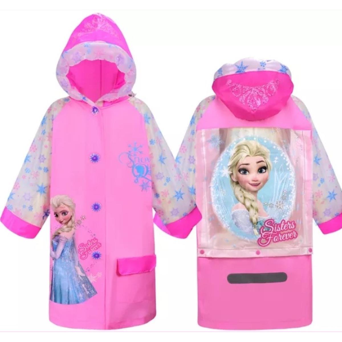 Students Raincoat With School Bag Pocket Children Raincoat Waterproof  Girls Cartoon Animal Style Kids Rain Coat (Random Design)- (5yers to 15 years). 