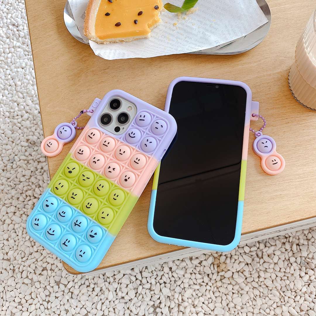【Solo Yolo】Applicable to Samsung A52 Phone Case Deratization Pioneer Note20 Rainbow A02S Smiley Face Expression S21Plus Protective Sleeve. 