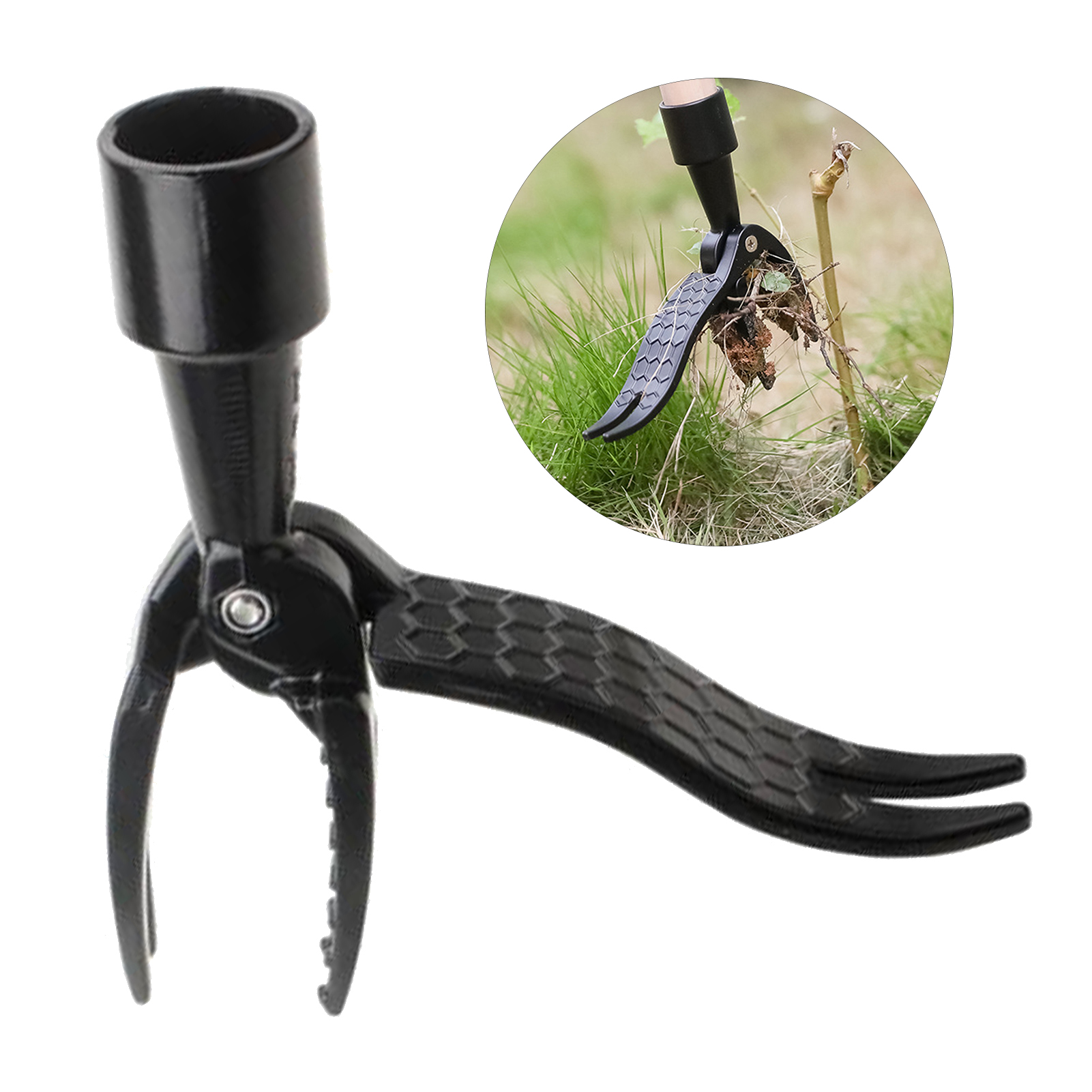 Space-saving Weeding Tool Easy-to-use Garden Weed Puller Tool with Long Handle No Bend Heavy Duty Weeder for Lawns Flower Beds Vegetable Gardens Detachable Stand Up Design Weeding Shovel Clip. 