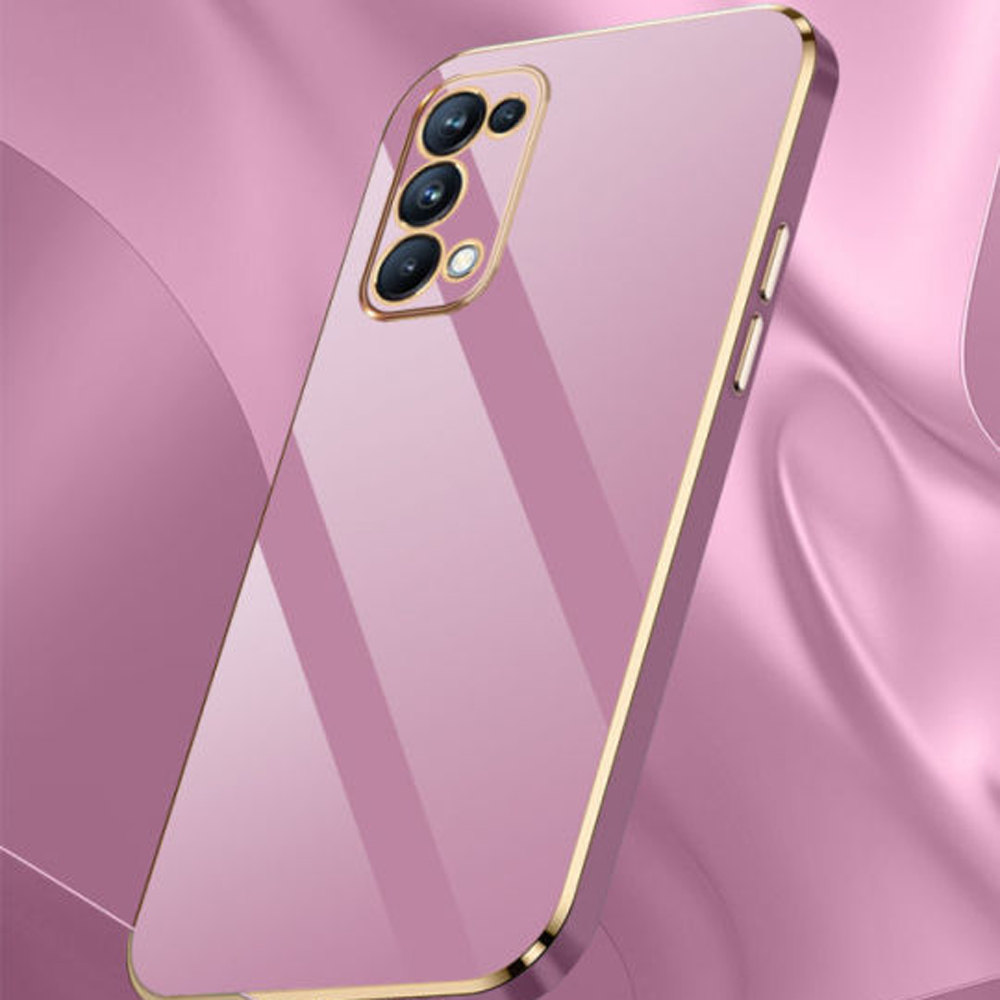ILING Cover Per Oppo Reno 6 Pro 5G – Custodia Ultrasottile Trasparente Con Sfumatura Viola/blu, Paraurti In TPU Morbido Con Airbag E Foro Per Cordino