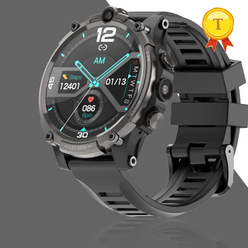 Android Smartwatch (2GB + 1 6GB) With Dual Camera (V20 Max)4G LTE