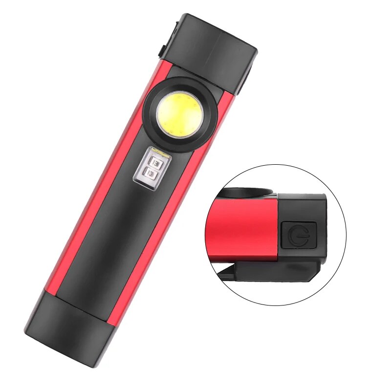 ZK20 Dropshipping COB XPE LED Flashlight Portable working torch UV black light 4 modes with magnet build-in battery lanterna. 