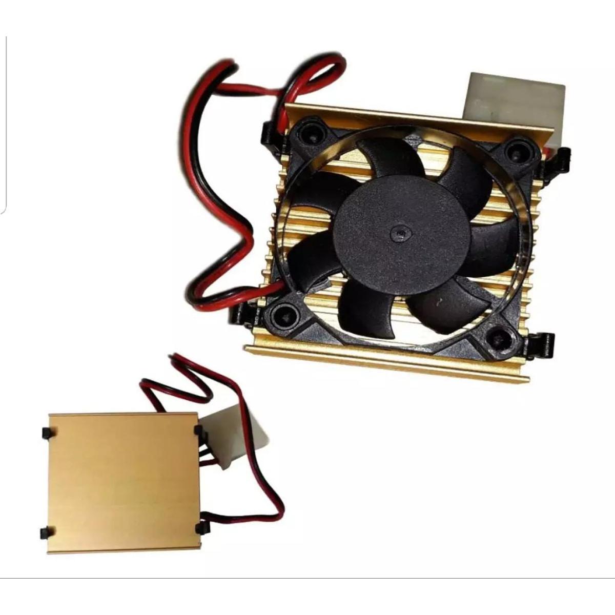 Heatsink With Cooling Fan, Thermostatic Cooler Fan, CPU Cooling Kit With Gold Heatsink
