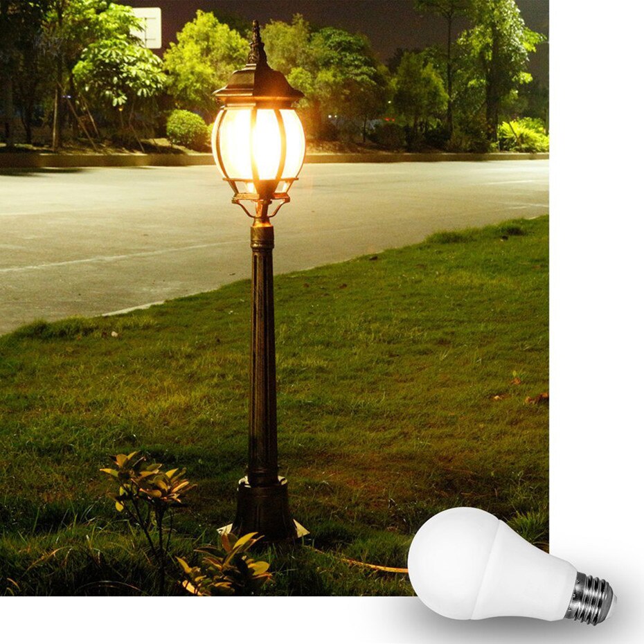 LED Sensor Light E27 B22 Dusk to Dawn LED Smart Bulb Lamp 10W 15W Night Light Auto On/Off For Home Porch Yard Garage Garden. 