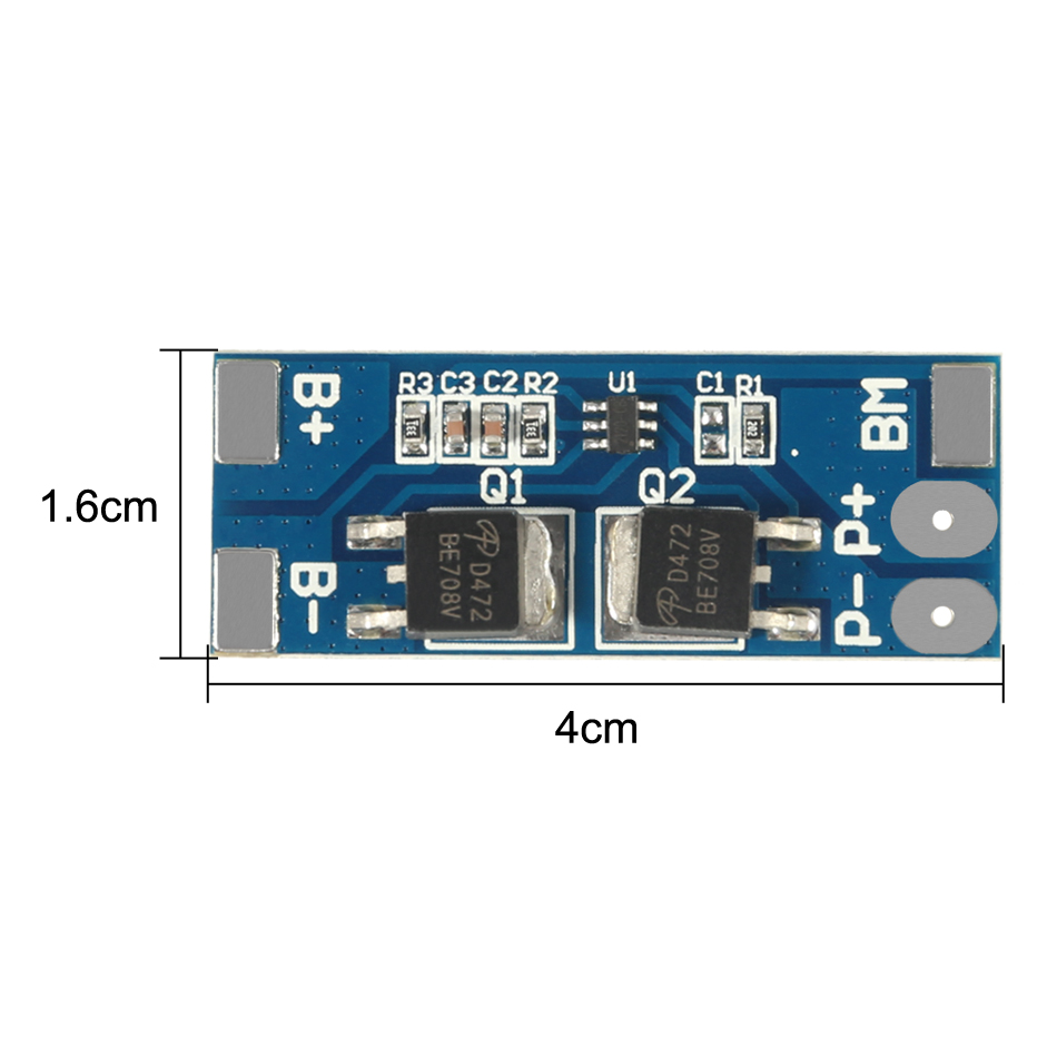BMS 2S Module-LITHIUM ION 2S 15A 7.4V BMS CHARGE PROTECTION CIRCUIT. 