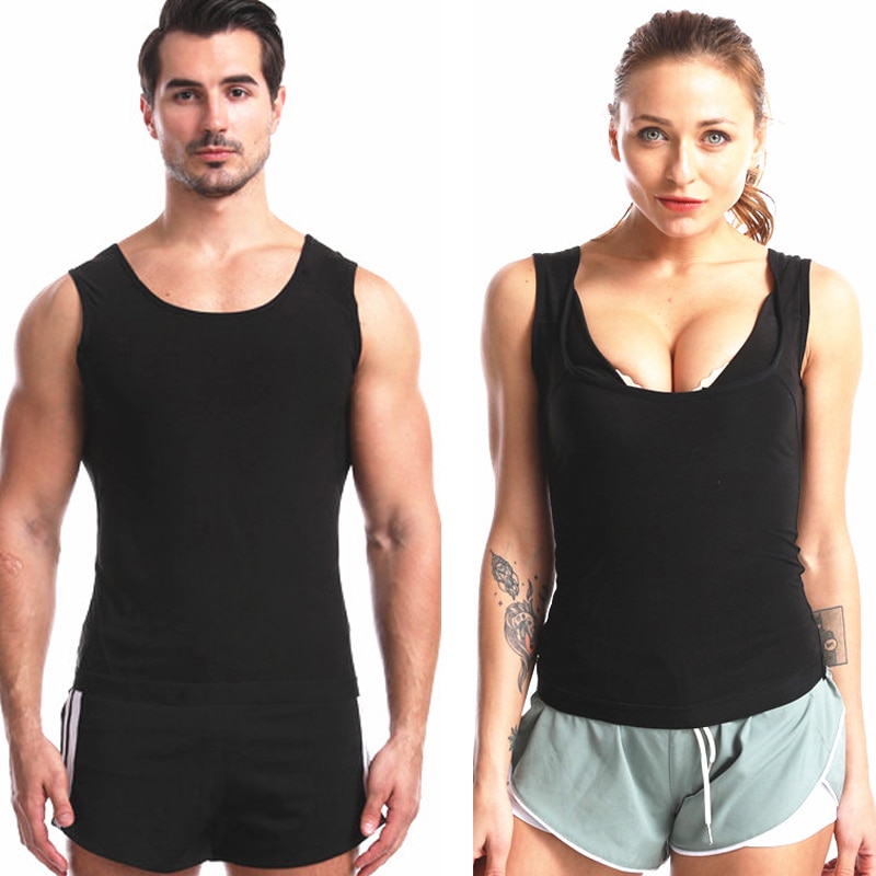 Men Hot Sweat Sauna Vest Shirt Body Shaper Sauna Effect Suit Slimming Weight Loss Fat Burner Workout Tank Tops Shapewear Male. 